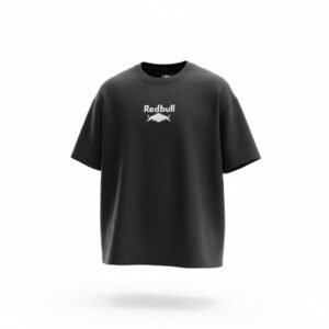 تيشرت رجالي أسود بشعار ريد بول باللون الأبيض – Black Red Bull T-Shirt