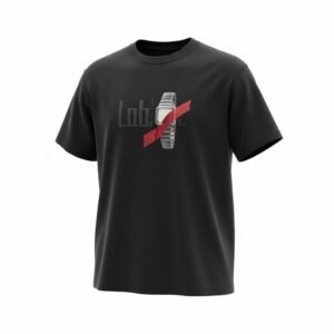 تيشرت شبابي رجالي أسود بطبعة Lab Pal Zileri – Graphic T-Shirt