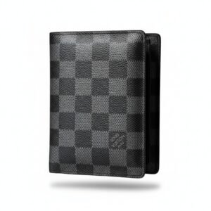محفظة لويس فيتون بنقشة الداميه غرافيت باللون الأسود والرمادي – Louis Vuitton Damier Graphite Canvas Wallet