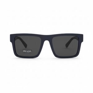 نظارة شمسية رجالية برادا بشعار المثلث الإطار الكحلي – Prada Rectangle Blue Sunglasses