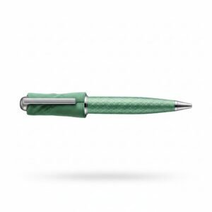 قلم كارتير فاخر باللون الأخضر الملكي والتفاصيل الفضية – Cartier Green Silver Ballpoint Pen