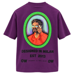 تيشيرت أوف وايت رجالي بنفسجي بطبعة فنية خلفية – Off-White Purple Graphic T-Shirt