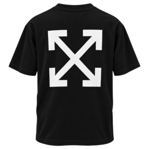 تيشيرت أوف وايت رجالي أسود بطبعة الأسهم البيضاء – Off-White Arrows T-Shirt