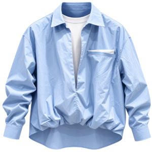 قميص قطني كم طويل باللون الأبيض – Men's White Long Sleeve Shirt