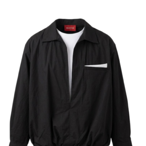 قميص قطني كم طويل باللون الأسود – Men's Black Long Sleeve Shirt